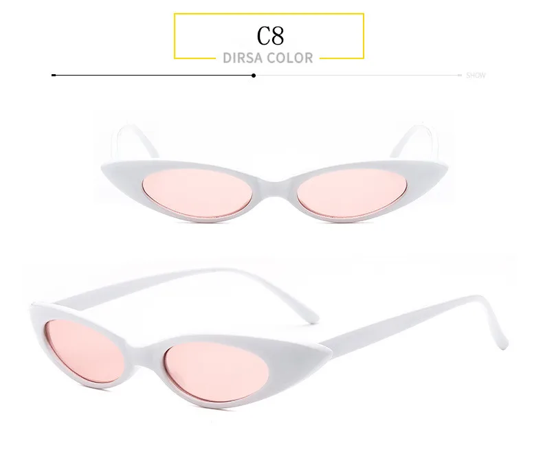 Милые сексуальные женские солнцезащитные очки кошачий глаз Женские винтажные брендовые маленькие круглые солнцезащитные очки для женщин женские Овальные очки UV400