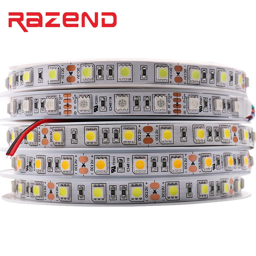 

5050 led strip light DC 12V Natural white/Warm white /RGB 60LEDs/m 5m Flexible LED Light LED Tape High brightness lamp strips