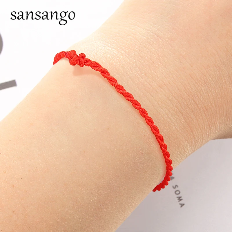 10 Pcs 2mm Red Rope Braided Red Line Good Luck / Rope / Rope Bracelet Female Men's Gift Protection Women Men Gift