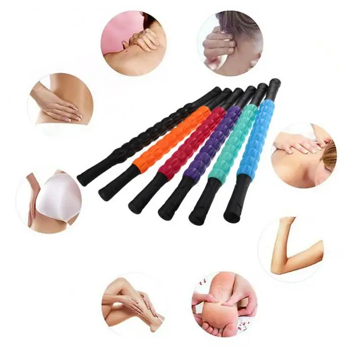 Body Massage Sticks Muscle Roller Tool Trigger Portable for Fitness Yoga Leg Arm C55K Sale