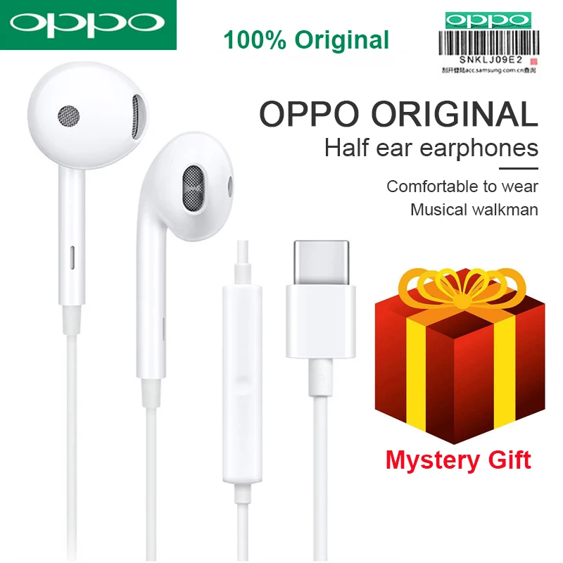 Оригинальный OPPO MH135 3 Проводная гарнитура Тип C наушники с HD Mic для Найти х Xiaomi huawei