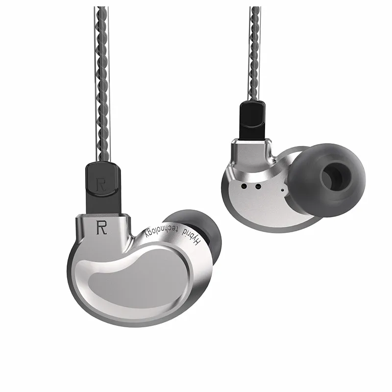 AK новейший Yinyoo NY 06 2DD + 1BA Гибридный наушник HIFI Bass Monito для бега спортивные наушники