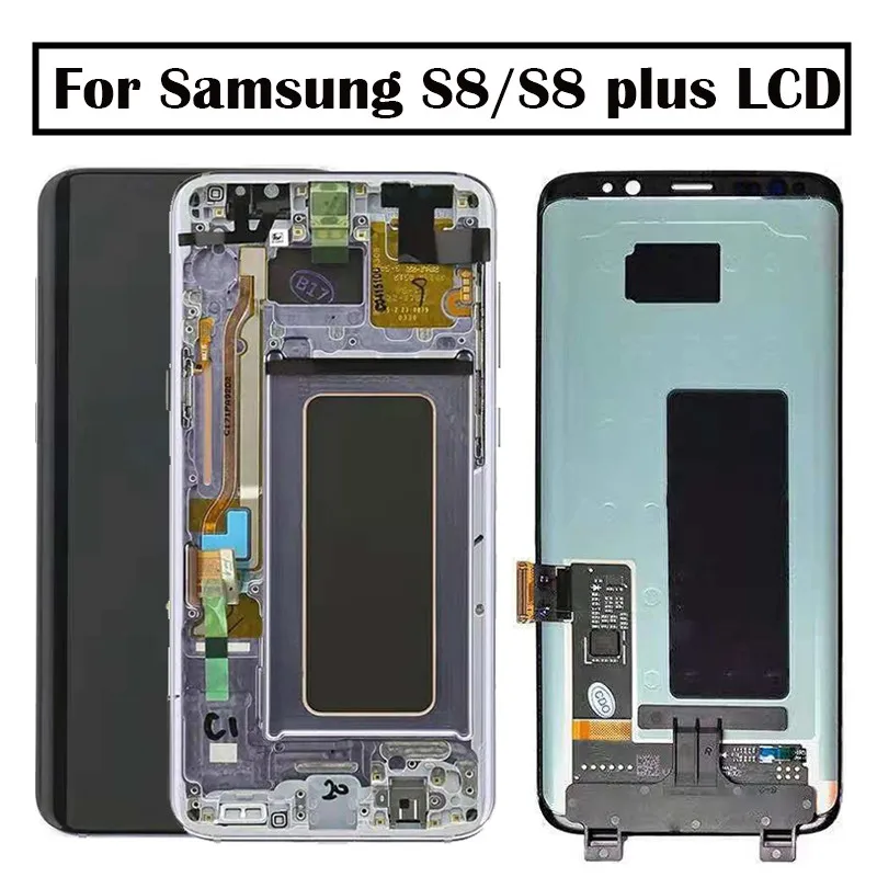 Для Samsung S8 ЖК-дисплей с рамкой Замена для SAMSUNG Galaxy Plus LCD G955 G950 G950F сенсорный экран