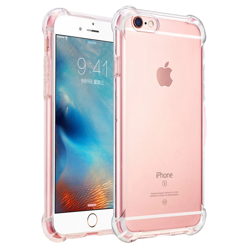 Transparent silicone case iphone 4 5 6 7 s plus x (5)