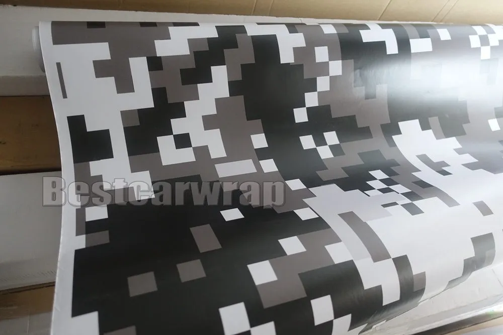 white black camouflage vinyl wrap camo pixel digital mosaics Car auto wrapping film Foile 3M printed matte gloss tuning styling bmw  (4)