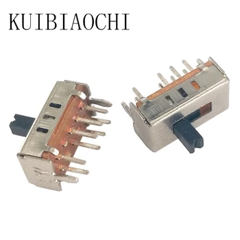 

25pcs Micro Slide Switch 3 Position 8 Pin 2P3T on-off Mini Toggle Switch Handle High 4MM SS23D07VG4