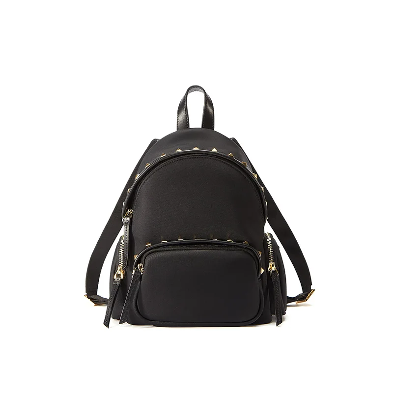 

Europe and the United States fashion personality new nylon women backpack stereo rivet decoration simple leisure travel bag