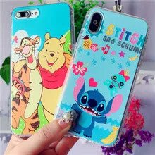 

3D Cute Winnie Pooh Stitch Tigger Case For iPhone 7 6 6S Plus Soft Silicone Cartoon Cover Back For iPhone 8 7 6S X Capa