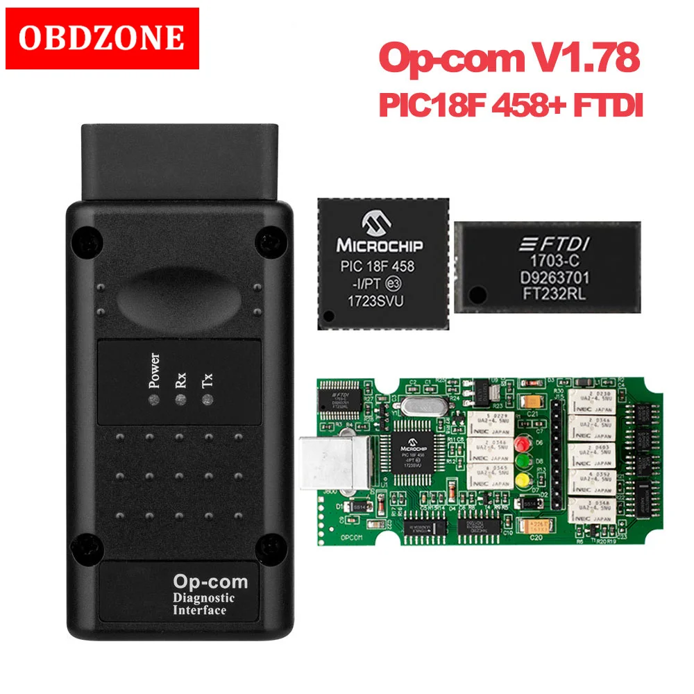 Op Com 1.78 Firmware Scanner for Opel OP-COM Code Reader with PIC18F458/FTDI Chip Opcom V1.78 CAN BUS Diagnostic Tool | Автомобили и