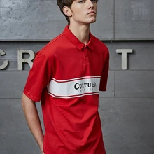 SEMIR рубашка поло мужская летняя с коротким рукавом рубашка поло мужская новая свободная хлопковая трендовая с принтом рубашка