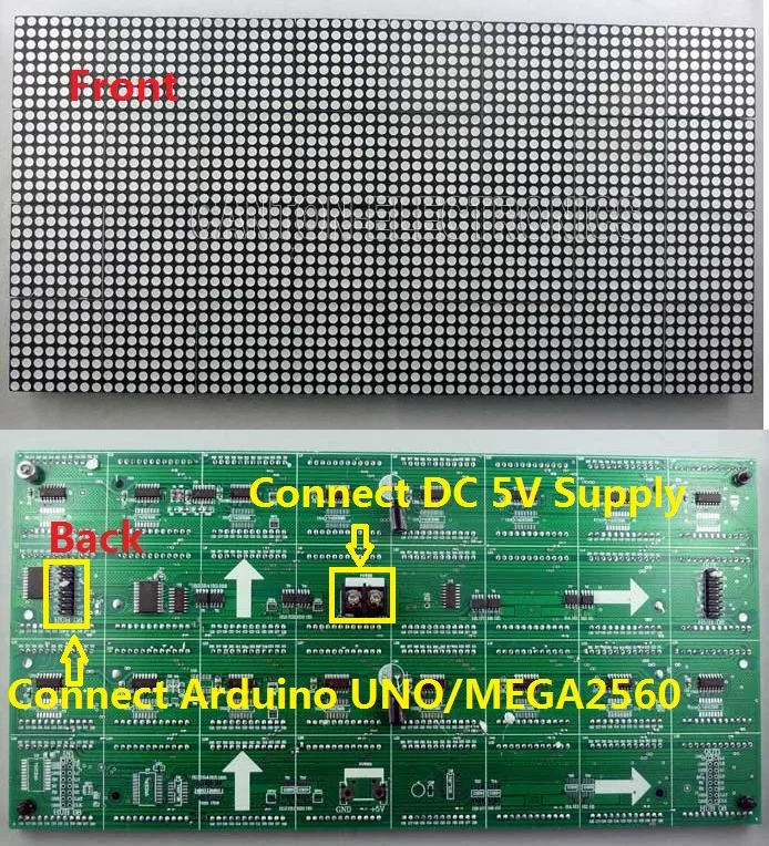 Предоставляем UNO MEGA2560 код 64x32 точечный матричный светодиодный для Arduino AVR MCU diy рождественские подарки неоновый яркий светильник