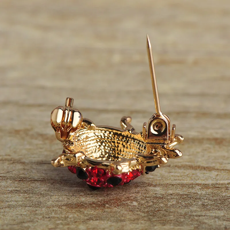 Blucome Cute Beetle Ladybug Brooches For Women Man Kids Crystals Mini Insect Broches Hijab Scarf Pins Joyas Coat Sweater Spille