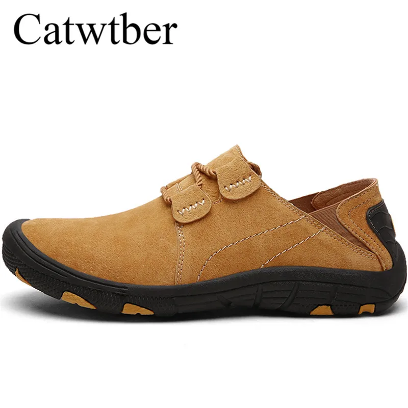 Catwtber кожаные мужские лоферы туфли без шнуровки для вождения мокасины
