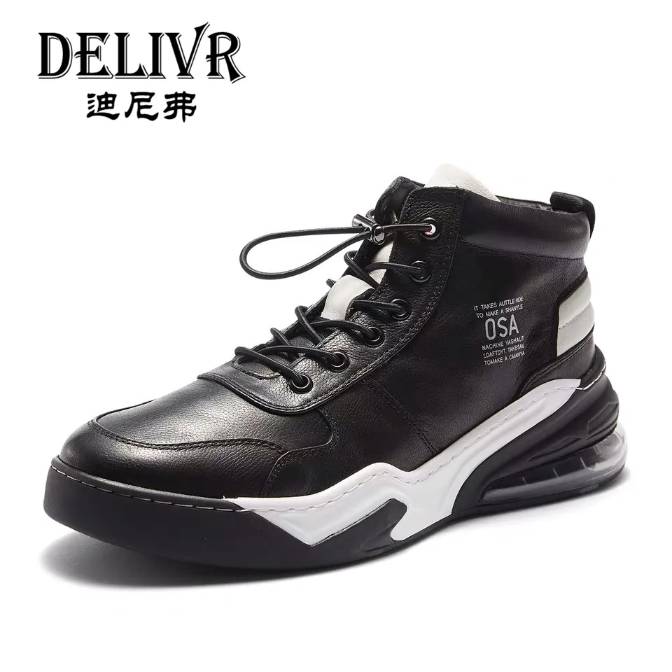 Delivr/мужские ботинки из натуральной кожи; Черная модная мужская обувь; кожаная обувь для работы; мужские кроссовки; ботильоны; кроссовки; Муж...