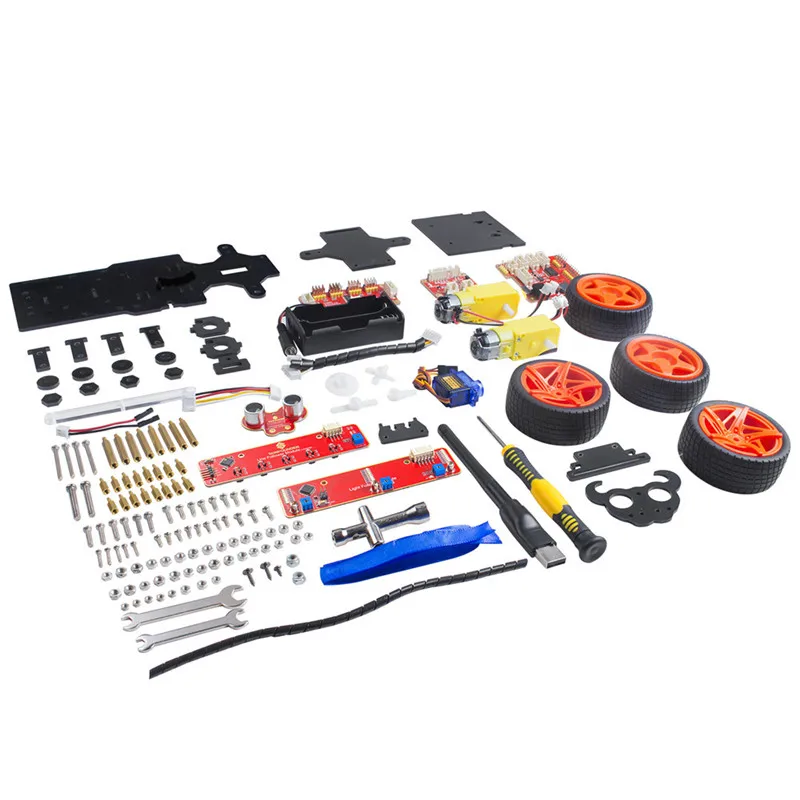  Obstacle Avoidance Line Following Remote Control RC Car Kit For Raspberry Pi 3 ,2 Model B+  (7)