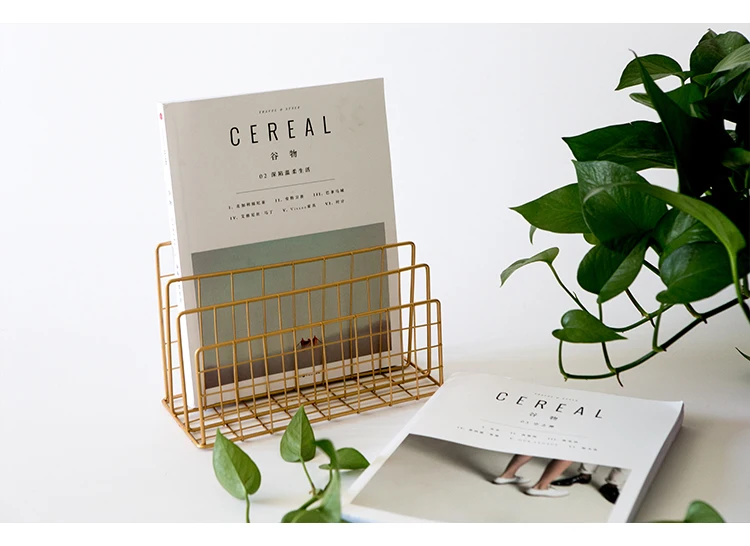 1 قطعة جديد الشمال نمط الشبكة المطاوع الحديد الصحف Periodicals رف كتاب مجلة ملف سطح المكتب تخزين الرف JL 221