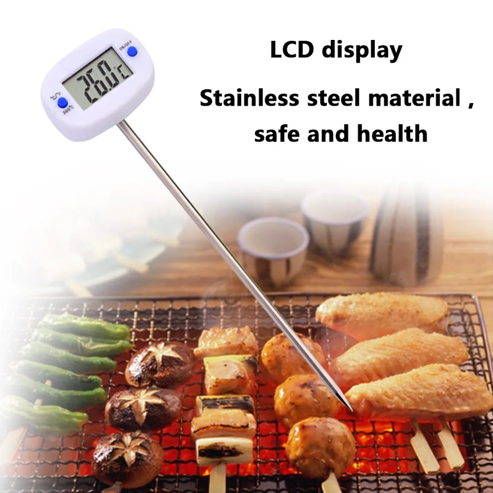 

Rotatable Digital Food Thermometer BBQ Meat Chocolate Oven Milk Water Oil Cooking Kitchen Thermometer Electronic Probe