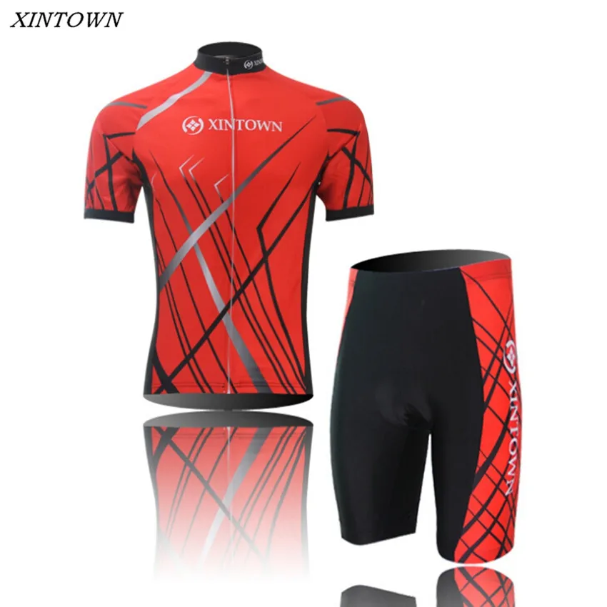 XINTOWN Men's Cycling Jerseys Short Sleeve Outdoor Sports Cycling Clothing Sets 