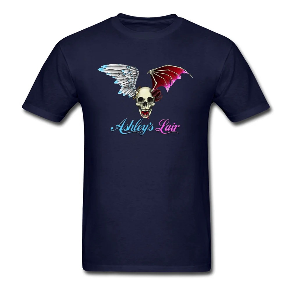 T Shirt Ashleys Lair New Logo Summer Fall Short Sleeve Pure Cotton Round Neck Mens T Shirt Fitness Tight T-shirts Funny Ashleys Lair New Logo navy