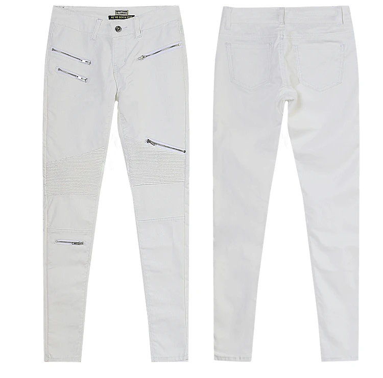 Low Waist Leather PU Pants Women Streetwear Fake Zippers White Cargo Pants Women Punk Push Up Plus Size Skinny Coated Jean Mujer white pants