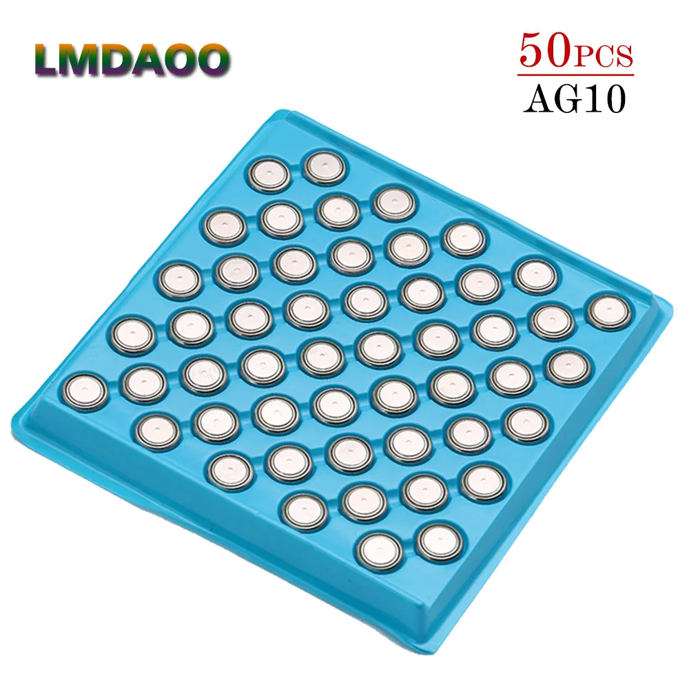 50 шт. батарейки AG10 LR1130 1130 SR1130 389A LR54 L1131 1 5 в|Часовые батарейки| |