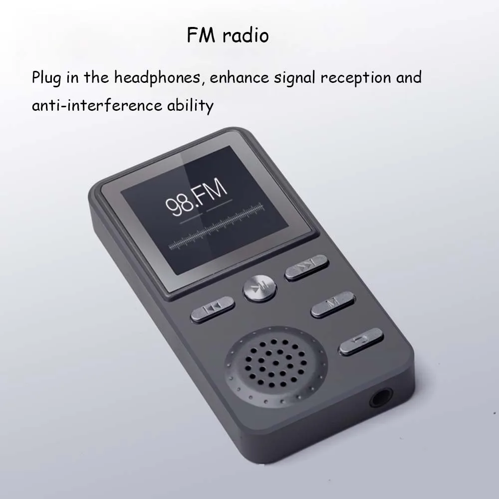 Multifuncional com Cabo Jinserta-reprodutor de Mp3 sem Perdas Metal Hifi Esporte Música fm Usb Gravador Estéreo 8gb - Image 3