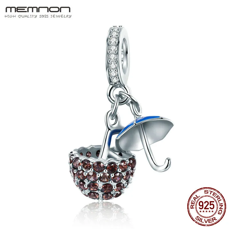 

Memnon Genuine 925 Sterling Silver Nice Holiday Umbrella Pendant CZ Charms fit Women Bracelets & Necklaces jewelry Making da769