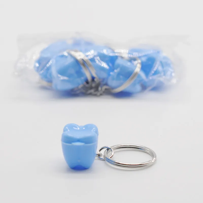 

Dental Clinic Gift 10 Pcs Multicolor Deciduous Packing Milk Tooth Box keychain