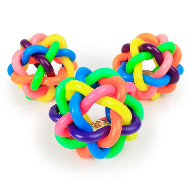 3 Size colorful ball pet toy dog toy cat toy with bell for small medium large dog Chihuahua Poodle pet product Rubber Round Ball 3 Size colorful ball pet toy dog toy cat toy with bell for small medium large dog Chihuahua Poodle pet product Rubber Round Ball