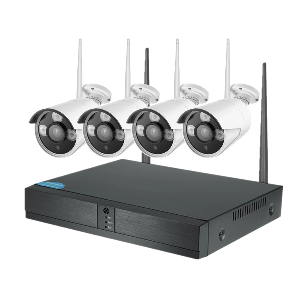 Aokwevision P2P 4CH Wireless WiFi NVR Kit 720P HD font b Outdoor b font IP Video