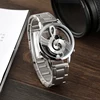 2022 New Luxury Brand Fashion and Casual Music Note Notation Watch Stainless Steel Wristwatch for Men and Women Silver Watches ► Photo 3/4