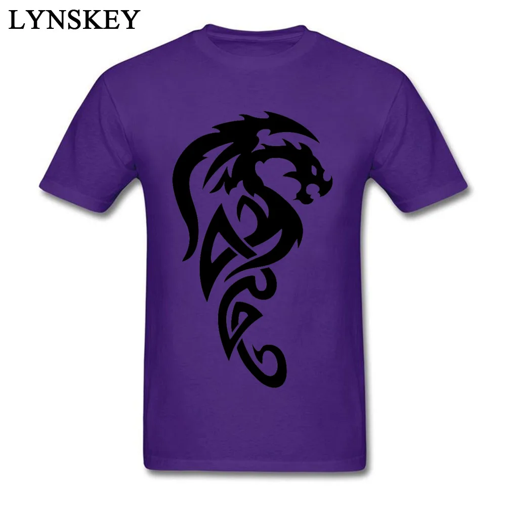6-2-dragon-tattoos-pic O-Neck Mens T Shirts Summer Family Tops Tees Short Sleeve Funny Pure Cotton Printed Tee-Shirts 6-2-dragon-tattoos-pic purple
