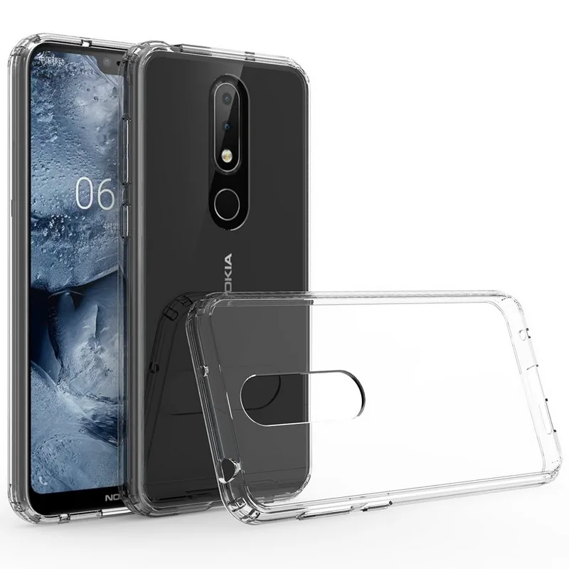 Для Nokia 7 Plus чехол прозрачный жесткий поликарбонатный чехол-крышка для Nokia 3,1 2,1 5,1 8 6 5 3 1 Прозрачный Бампер для Nokia 6,1 Plus чехол - Цвет: Transparent