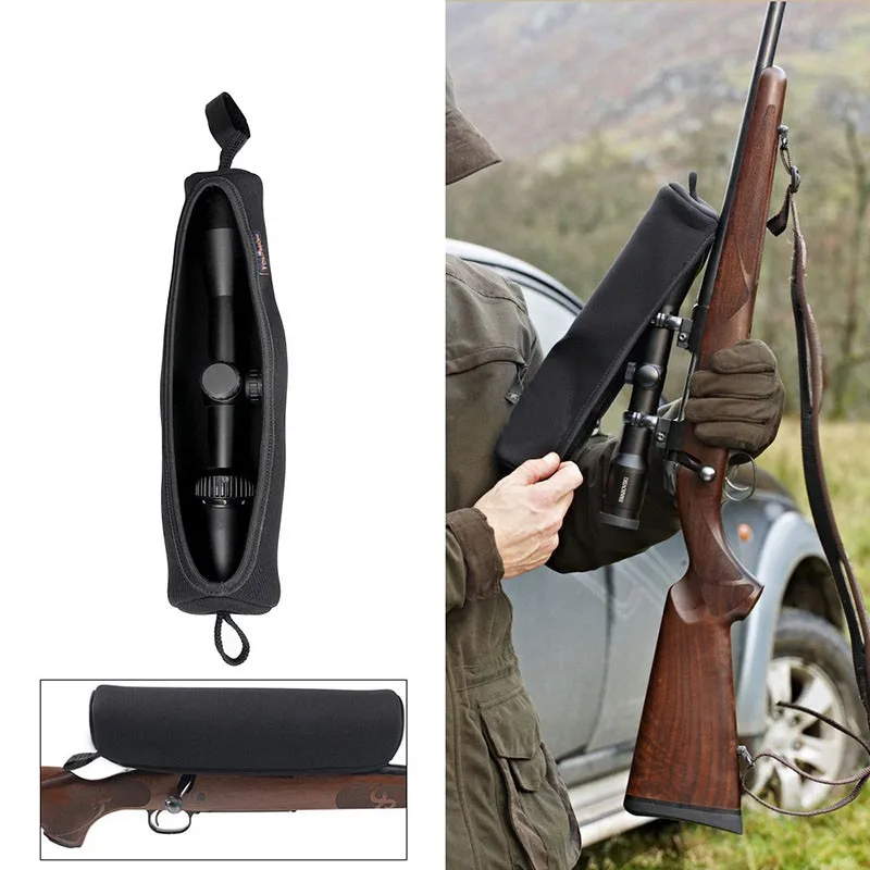 

Neoprene Rifle Scope Cover Hunting Riflescope Bag Accessory Black ht073