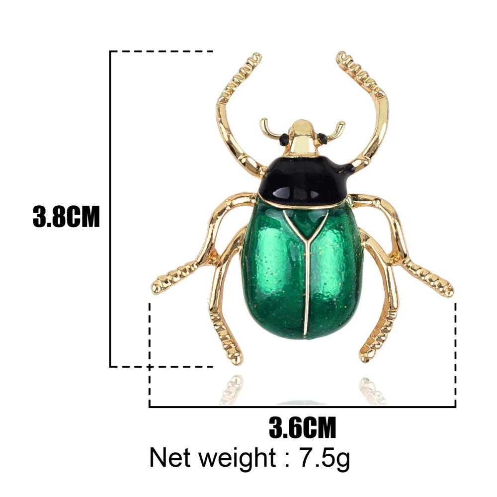 WEVENI эмалированный Сплав Брошь Жук Насекомое булавка для женщин Дамская одежда украшение для шарфа аксессуары модное ювелирное изделие подарок Новинка