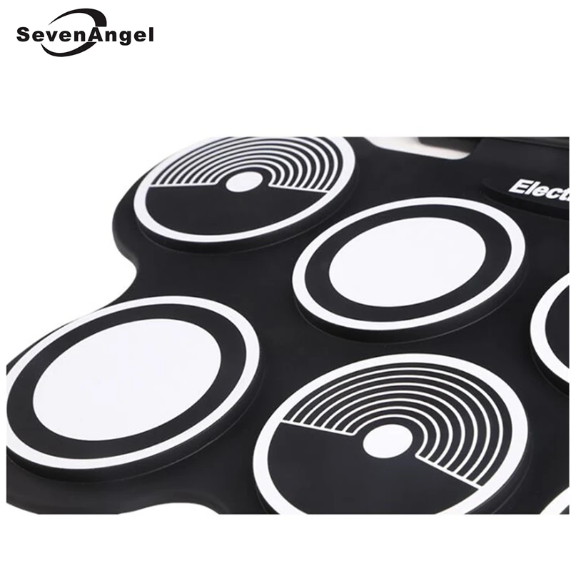 Professional Portable Roll Up USB MIDI Machine Electronic Drums Pad Kit Percussion Instruments with Drumstick for Music Lover