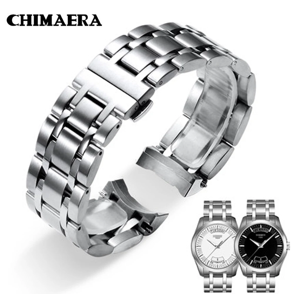 

CHIMAERA 22mm 23 24 T035617 T035439 Watchband 316L Silver Solid Stainless Steel Watch Link for Tissot Couturier T035 Watch band