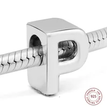 Алфавит P Шарм подходит для бренда DIY браслет Argent стерлингового серебра 925 оригинальные буквы бусины для изготовления ювелирных изделий Berloque