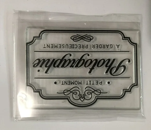 Французский прозрачный значок для DIY печать для скрапбукинга изготовление карт C289 - Цвет: 3 7x8cm