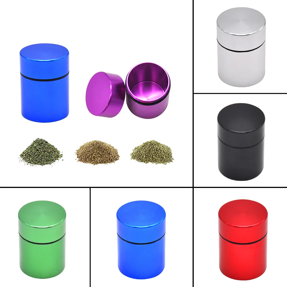 

Premium Aircraft Aluminum Airtight Stash Jar 1.3 Inches Multi-Use Vacuum Seal Portable Storage Container