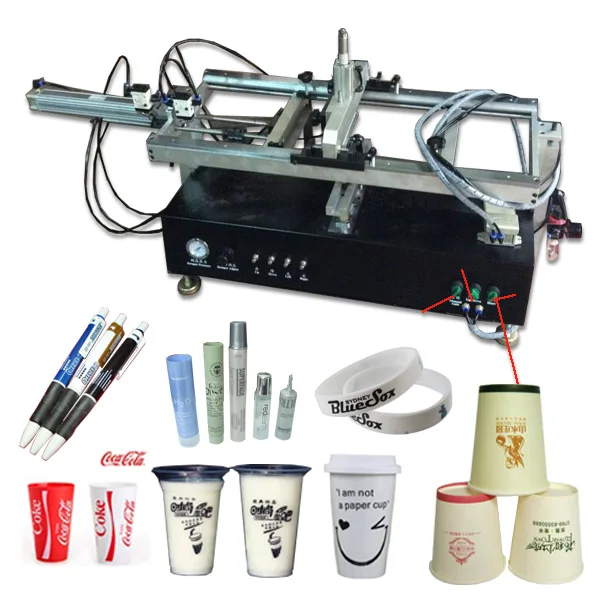 small automatic plastic bottles screen printing machine, bottles screen