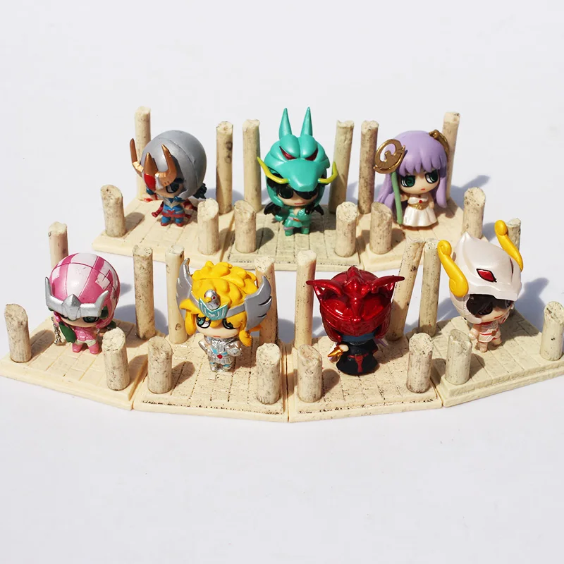 Аниме Saint Seiya Egg Box Q версии Золотой Зодиак ПВХ экшн Фигурки игрушки 7 шт./компл.