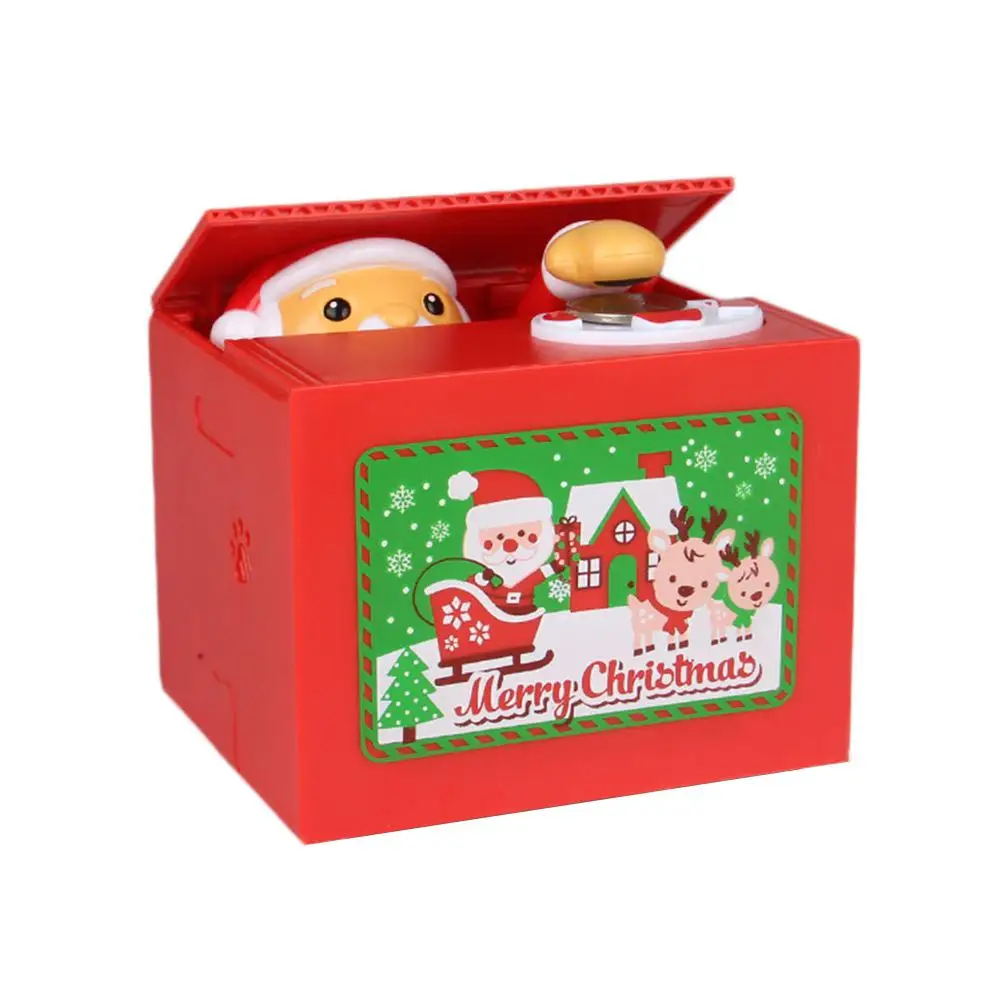 LumiParty Cute Stealing Coin Santa Claus Design Money Box Piggy Bank as