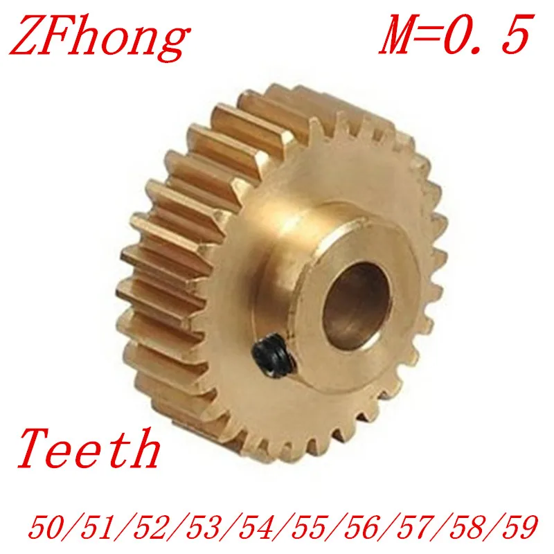 Screws 10pcs/lot 0.5M 10 11 12 13 14 15 16 17 18 19 Teeth Small Brass Spur Gear CNC Lathe Machining Parts Size: 14 Teeth
