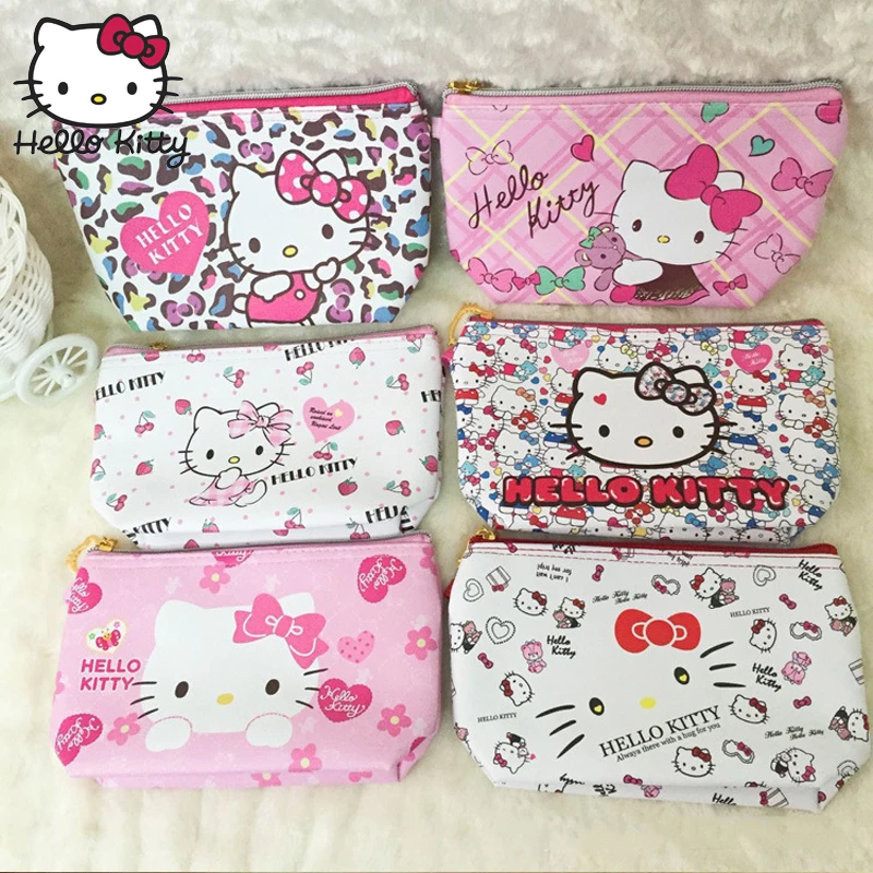 Милый мультяшный кошелек hello kitty, кошелек hello kitty, женские кожаные кошельки, женский клатч, кошелек, детский держатель для карт, плюшевый рюкзак