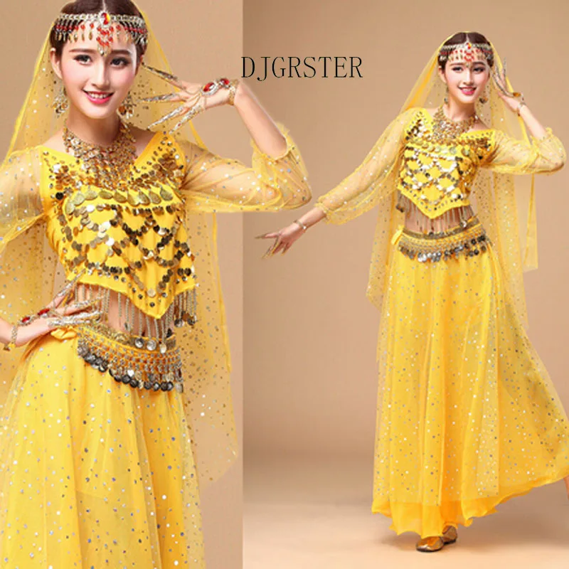 DJGRSTER костюм для танца живота костюм Болливуда индийское платье для танца живота женский костюм для танца живота набор племенной