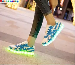 2019 модные светящиеся кроссовки для девочек и мальчиков, Детские светящиеся кроссовки с USB зарядкой, детская обувь, европейские размеры 35-44