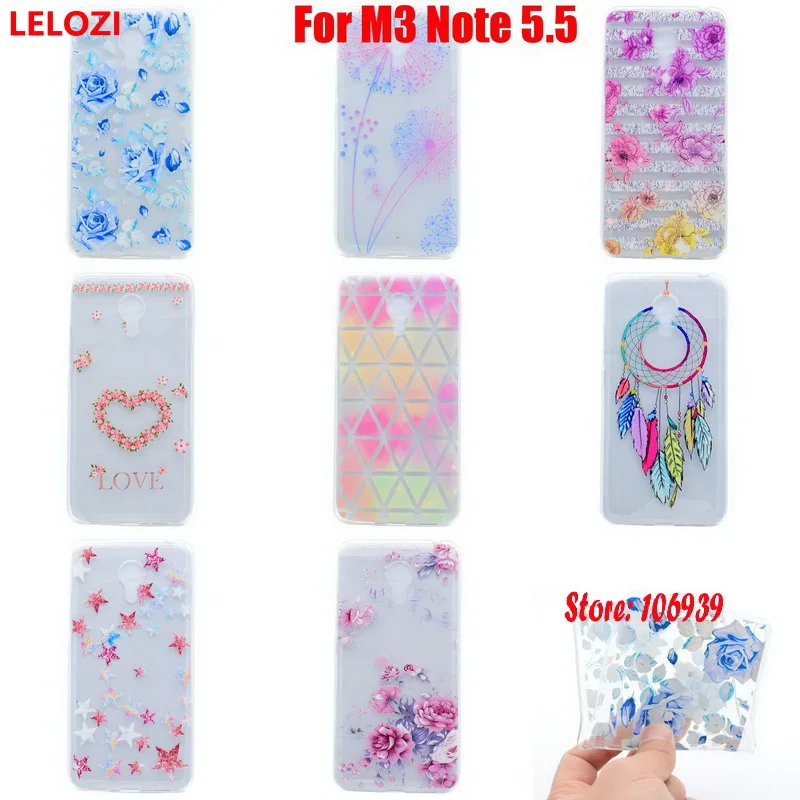 Lelozi мягкий прозрачный ТПУ ясно силиконовый гель Fundas Coque чехол для Meizu M3 Note 5.5 m3note