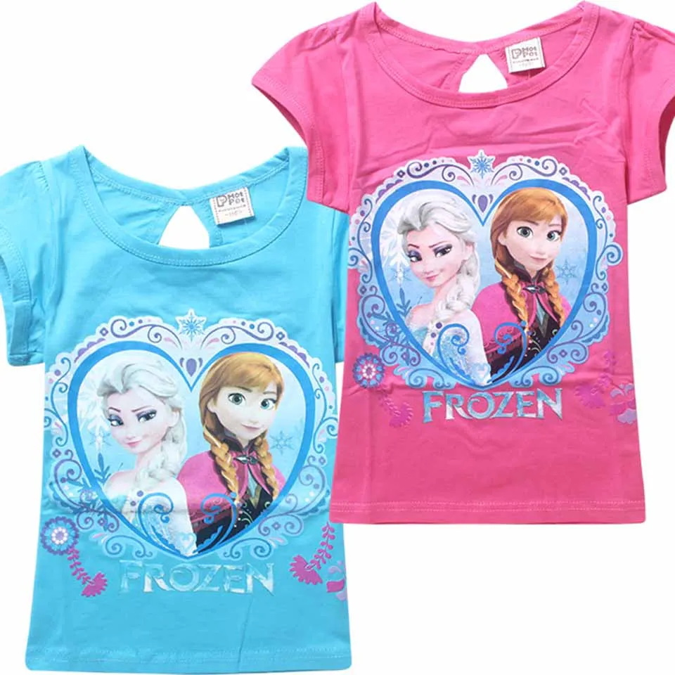 Aliexpress Buy 2016 Fashion Children T Shirts Cartoon Anna Elsa Elza Tshirt Girls Tops And Blouses Baby Shirt Kids Clothes Infants From