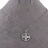 Colliers et pendentifs en or blanc pour femmes, pendentif en cristal avec feuille de croix en Zircon, livraison gratuite, PW-30 ► Photo 2/4